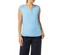 T-Shirt COMMA, Damen, Gr. 42, blau canal, Single Jersey, Obermaterial: 93% Viskose, 7% Elasthan. Futter: 93% Viskose, 7% Elasthan, casual, Shirts (81181116-42) blau canal