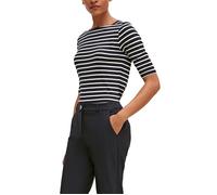 Comma Streifenshirt Slim Fit Damen dunkelblau Größe 40