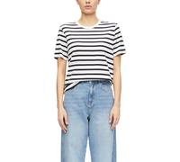 comma - T-Shirt blau|weiß - Gr. - 44