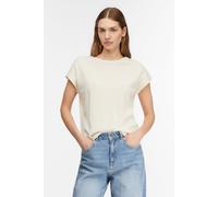Comma T-Shirt in Flammgarnstruktur im Regular Fit