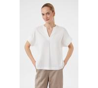comma Blusenshirt im Relaxed Fit mit Tunika-Ausschnitt weiß 44