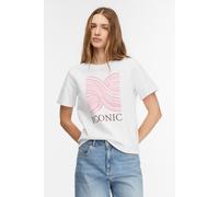 Comma T-Shirt mit Artwork Damen Weiß Größe 44