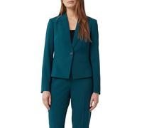 comma Slim Fit Blazer mit Paspeltaschen in Petrol, Größe 34