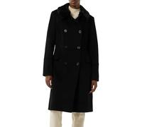 Comma Taillierter Mantel mit abnehmbarem Kragen in Felloptik