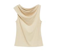 comma - Top mit asymmetrischer Schulter beige - Gr. - 38