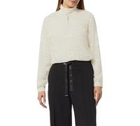 Comma Transparente Jacquard-Bluse mit Zip-Ausschnitt