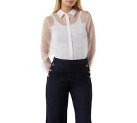 Comma Transparente Organza-Bluse mit aufgesetzten Taschen
