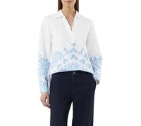 comma - Bluse blau|weiß - Gr. - 44