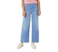 Comma Verkürzte Jeans mit Wide Leg und ausgefranstem Saum