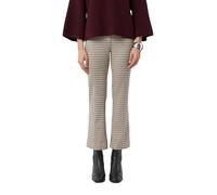 Comma Hose Verkürzte Jerseyhose mit Flared Leg Damen Beige Größe 36