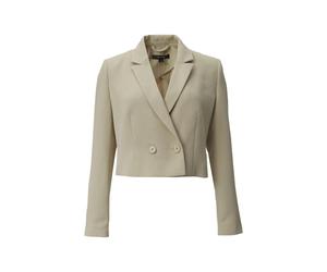 comma - Verkürzter Blazer mit Reverskragen beige - Gr. - 44