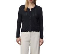 Comma Verkürzter Cardigan im Slim Fit mit Wellensaum