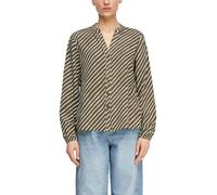 Comma Viskosebluse mit All-over-Print Olive Größe 44
