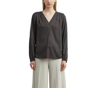 comma - Bluse mit V-Ausschnitt braun - Gr. - 44