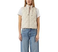 Wattierte Steppweste mit Logo-Detail beige 42