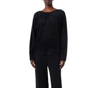 Weicher Pullover mit Fledermausärmeln schwarz 46