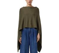 Weicher Viskosemix-Poncho aus Feinstrick olive ONESIZE
