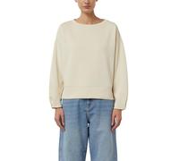 Sweater COMMA, Damen, Gr. 44, vanilla, Sweatware, Obermaterial: 49% Polyester, 45% Viskose, 6% Elasthan, unifarben, lässig geschnitten hüftbedeckend, Rundhals, Sweatshirts Sweater, unifarben, mit Visk