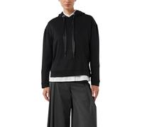 Weiches Sweatshirt mit Kapuze schwarz 42