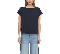 Comma T-Shirt Weiches T-Shirt mit Faltendetail Blau Größe 36
