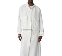 comma Weite Blouson-Jacke mit Struktur und Tunnelzug weiß 40