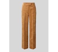comma Wide Fit Cordhose mit Bügelfalten Modell 'Septemeber' in Camel, Größe 42/32