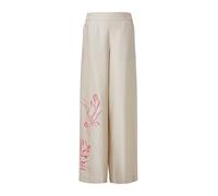 comma Wide-Leg-Hose aus Leinenmix mit Printdetail helles beige 46/REG