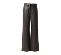 comma - Wide-Leg-Hose in Glattleder-Optik braun - Gr. - 38/REG