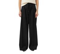 Comma Wide Leg-Hose mit Bundfalten und Bindedetail