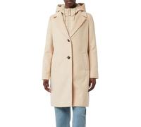 Kurzmantel, Damen, Gr. 42, beige, Flanell, Obermaterial: 100% Polyamid. Futter: 100% Polyamid, COMMA CASUAL IDENTITY, unifarben, casual, regular fit ca. Mitte Oberschenkel, Langarm gerader Abschluss,