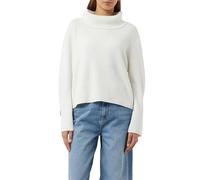 comma Loose Fit Strickpullover aus Woll-Mix mit Rollkragen in Weiss, Größe 38
