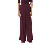 Marlene-Hose COMMA, Damen, Gr. 40, N-Gr, lila (schwarz berry), Web, Obermaterial: 97% Polyester, 3% Elasthan, unifarben, casual, loose fit normal, Hosen, im Loose Fit, High Rise (29587043-40) schwarz 