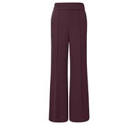 Marlene-Hose COMMA, Damen, Gr. 44, N-Gr, lila (schwarz berry), Web, Obermaterial: 97% Polyester, 3% Elasthan, unifarben, casual, loose fit normal, Hosen, im Loose Fit, High Rise (29587043-44) schwarz