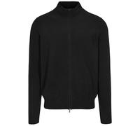 COMMANDER Finest Clothing - Cardigan mit Zip, uni black - Gr. - M