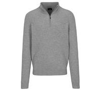 COMMANDER Finest Clothing - Zip Troyer Pullover, 1/1 Arm tech grey mel. - Gr. - XL