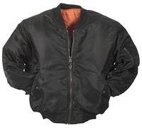 Commando Industries Mcallister MA1 Fliegerjacke US Army Bomberjacke Pilotenjacke Blouson Wendejacke (Schwarz/S)