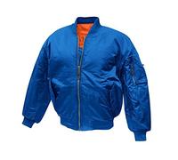 Commando Industries Mcallister MA1 Fliegerjacke US Army Bomberjacke Pilotenjacke Blouson Wendejacke (Royal Blue/XL)