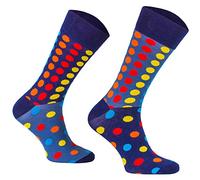 Comodo - lustige Punkte Motivsocken für Damen Herren aus Baumwolle | farbige Freizeitsocken mit witzigem Muster | Bunte Socken für Kinder | Frauen Männer | Lange Funny Socks SM1 gr 35-38 Dots Farben