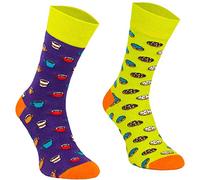 Comodo - witzige Motivsocken für Damen & Herren aus Baumwolle | Socken mit lustigem Muster | Bunte Freizeitsocken | farbige Funny Socks für Männer & Frauen SM1 gr 39-42 3 Paar Kaffeepause