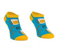 Comodo - witzige Sneaker Socken Kinder aus Baumwolle mit Bier Motiv | Motivsocken mit lustigem Muster | Bunte Kindersocken Mädchen & Jungen | farbige Freizeitsocken SKS gr 31-34 002 3 Paar kurz Bier