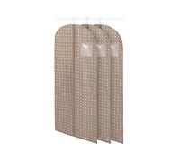 Compactor Rivoli Kleidersäcke im 3er-Set - 60x137 cm, BEIGE, Nicht Gewebtes Material, PVC Tasche Mit Haken