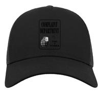 Complaint Department Take A Number Funny Grenade Graphic Half Mesh Cotton Trucker Cap Baseball Hat Black