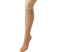 COMPRESSANA Calypso 70 den Feinstrick Stützstrümpfe - weich, luftig und transparent (appearance 20 den) - mittlere Stützwirkung mit ca. 12-14 mmHg Kompression (Stütz-Klasse 2) - Kniestrümpfe mit Softbündchen - Größe II - Farbe schwarz - 1 Paar