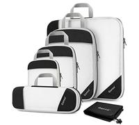 Compression Packing Cube 6-teilig, Gonex robust & langlebig | Verpackungswürfel, Packtaschen, Kleidertasche, Koffer-Organizer, Aufbewahrungstasche - Schwarz