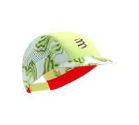 Compressport - Trail-/Running-Kappe - Pro Racing Cap Green Camo/Fluo Red für Herren - Grün Grün one size