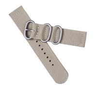 COMPUKAS 22mm Breites Nylon Uhrenarmband mit Nahtloser Schweißung und Glatter Textur Robustes Ersatzarmband für Fitness und Schwimmen Khakifarben und Strapazierfähig