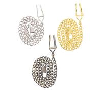 COMPUKAS 3 Stück Vintage Taschenuhrenketten aus Metall Lange Selbstgemacht Uhrenkette in Silber Gold und Bronze Robust für Anzugweste und Jeansgürtel Formstabil Bruchfest