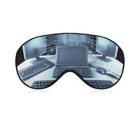 Computer und Internet Schlafmaske Augenmaske Augenmasken für Schlaf Schlafmasken für Frauen Männer Reise Augenmaske Verstellbare Schlafmaske Schlafmaske Verdunkelung Niedliche Schlafmaske