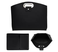 Computertasche, PU-Leder-Tragetasche, wasserdichtes Arbeitstaschen-Set, für Herren, Schule, Computer, College, Business, Lehrer, Freizeit, Schwarz, Refer to description