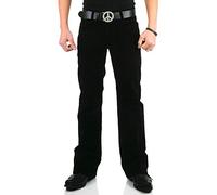 COMYCOM Herren Bootcut Cordhose Star schwarz 34/36